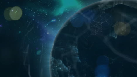 animación de la red de conexiones en todo el mundo