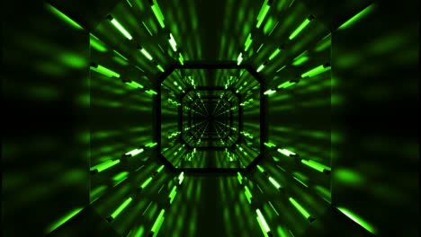 túnel de fondo abstracto con bucle tecnológico verde