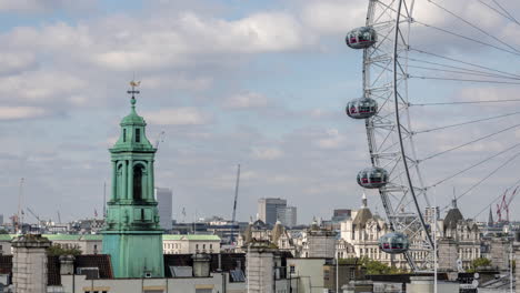 london eye and skyline, london, england