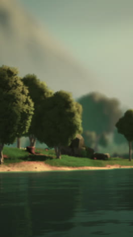 calm lake surrounded by trees