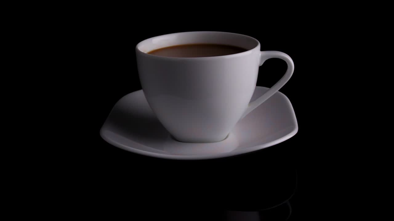 Coffee Cup In Black Background
