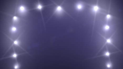 bright light from the searchlight. night club lighting. light effect from the projector.