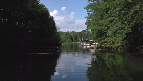 sunny day at a lake lanier in cumming georgia