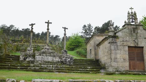 historic stone calvaries and ancient architecture