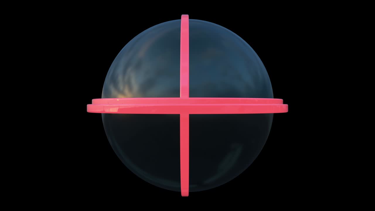 planeta futurista con canal alfa. órbitas de neón moviéndose alrededor de la esfera. patrón sin costuras.