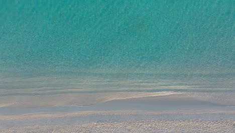 aerial view of a tropical beach with crystal clear turquoise water