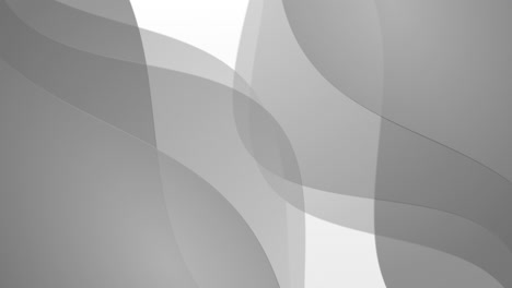 animation of grey waving layers with copy space on white background