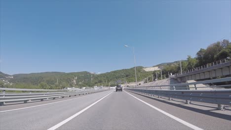 highway through mountain tunnel