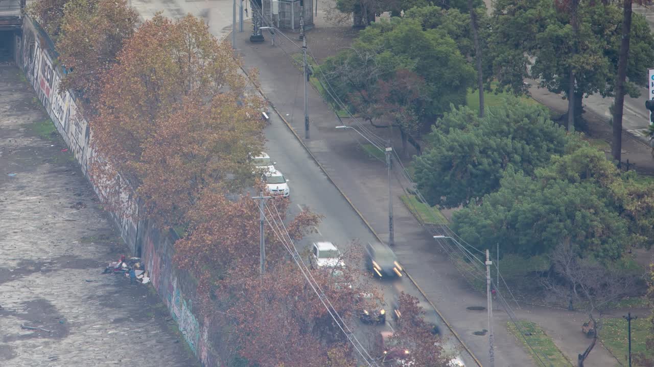 칠레 산티아고의 아침 타임랩스