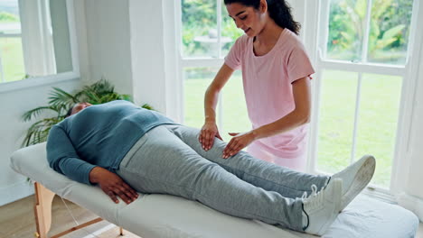 Physiotherapie,-Beinmassage