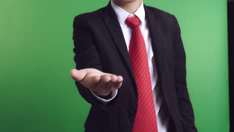 businessman offering hand