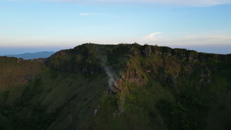 geothermal activity in mount batur crater bali indonesia