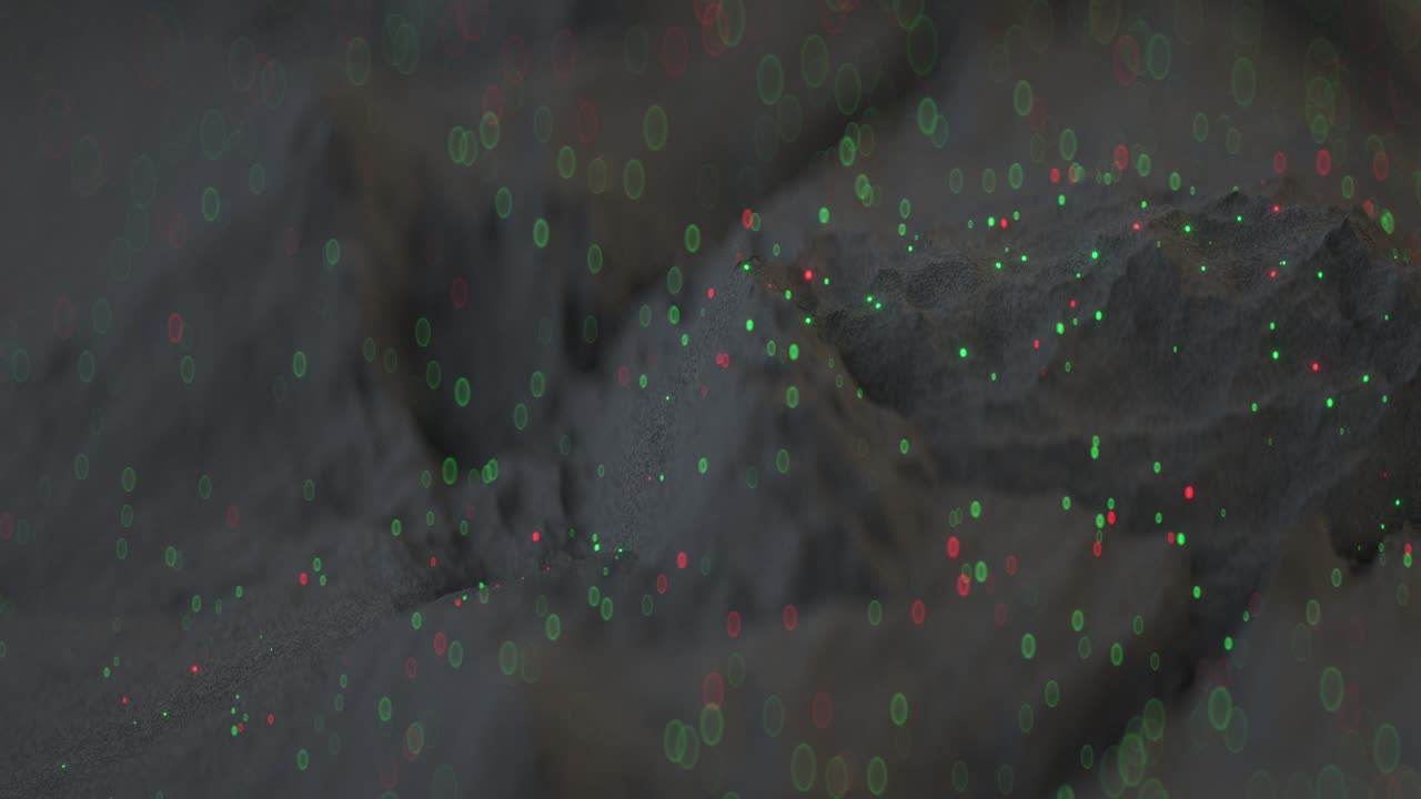 escaneo de la superficie del paisaje en bucle sin costuras animación de renderización 3d