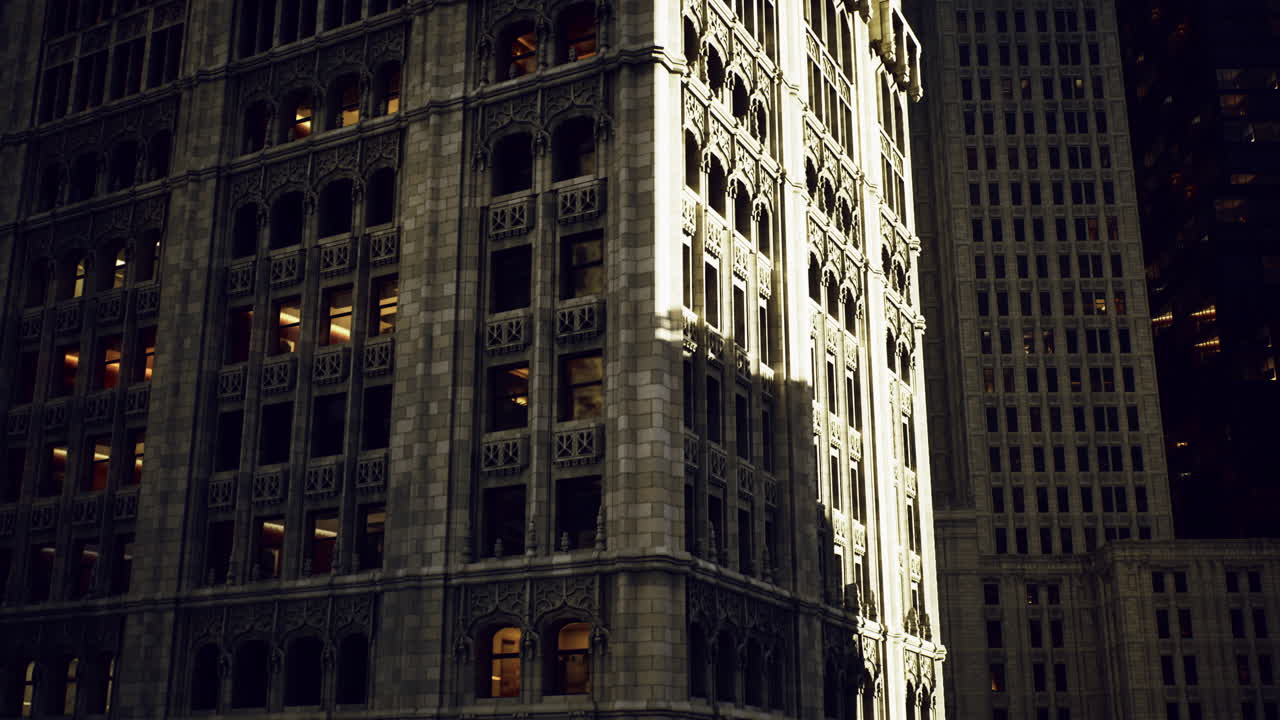 Historic building stands tall amid modern skyscrapers in urban setting