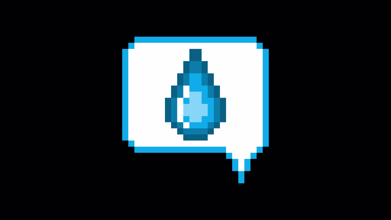Pixel art animation icon speech drop (2)