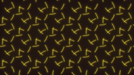 Glowing-zigzag-pattern-yellow-lines-on-black-background