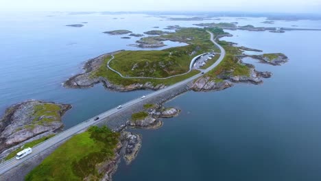 atlantic ocean road aerial footage norway