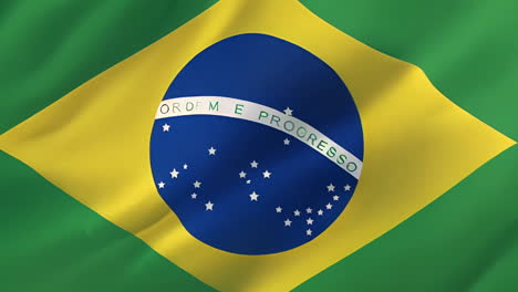 cinemagraph of full frame flag of brazil moving gently