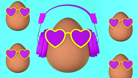 animación en 3d de huevos de fantasía en bucle