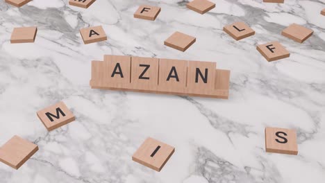 Azan-Wort-Auf-Scrabble