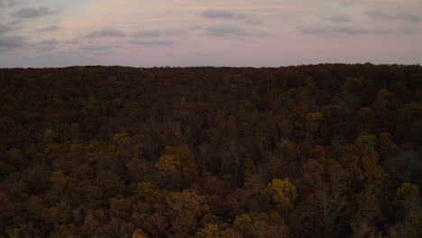 Dark-moody-sky-with-overcast-clouds-hang-over-Ozark-National-Forest-of-Arkansas