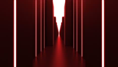 elegant looped red bright party corridor