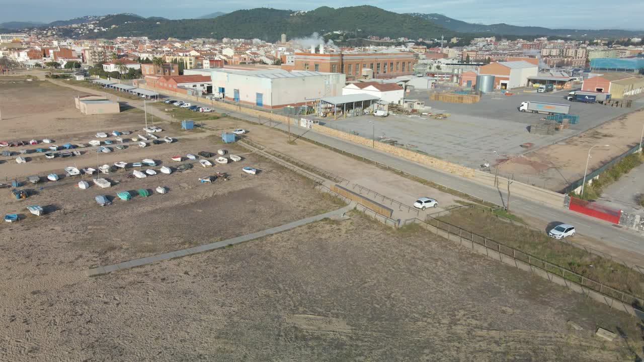 playa de malgrat de mar en el maresme provincia de barcelona españa vista aérea