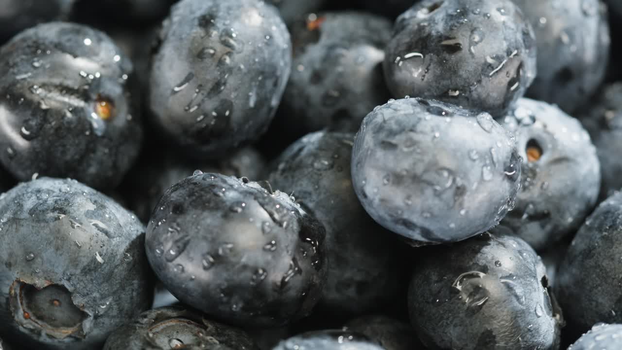 신선한 블루베리의 클로즈업