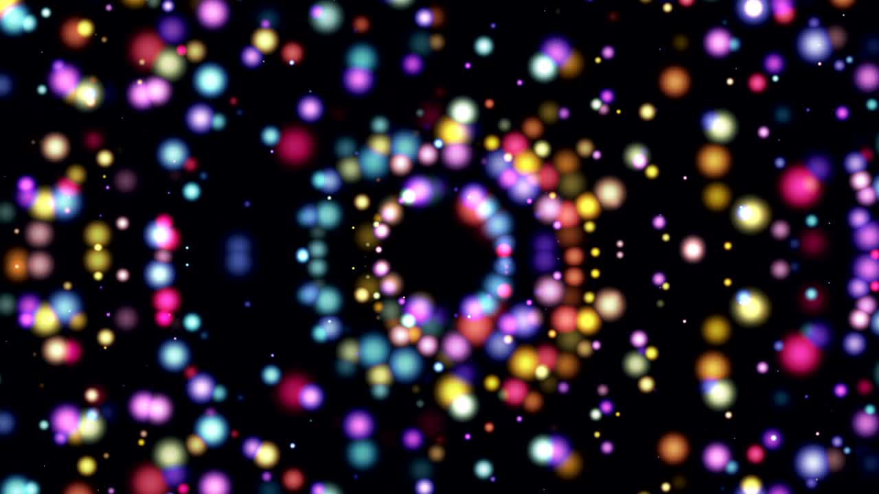 우주에서 움직이는 다채로운 입자들이 많이 있습니다.