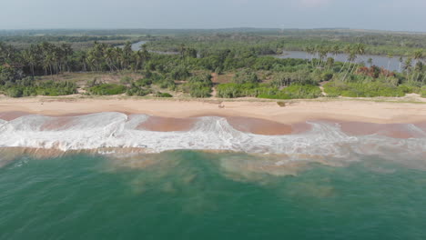 kahanda modara beach by drone in sri lanka