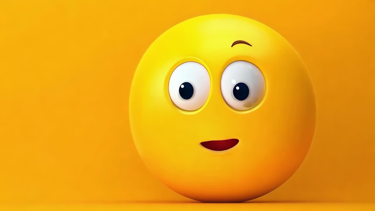 Una faccia sorridente gialla con un grande sorriso sul viso