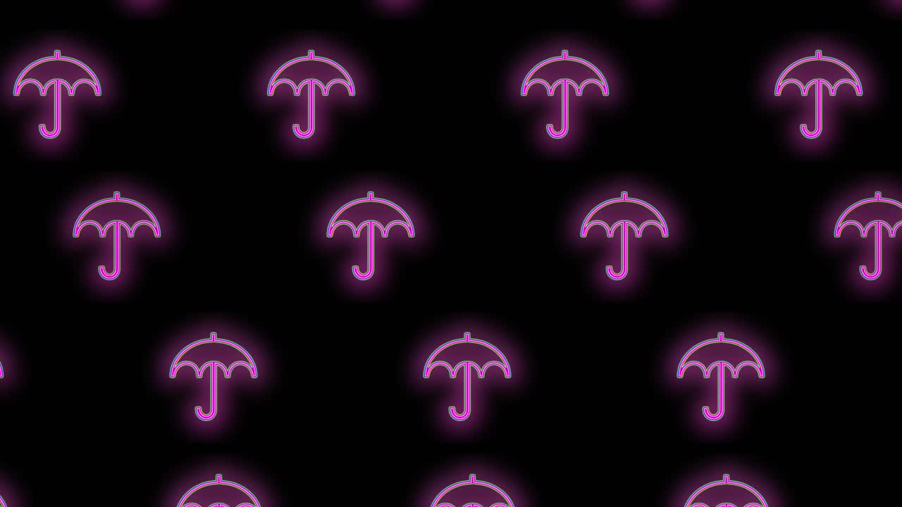 펄싱하는 네온 핑크 led 조명이 있는 우산 패턴 1