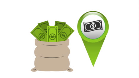 finanzas y economía bolsa de dinero