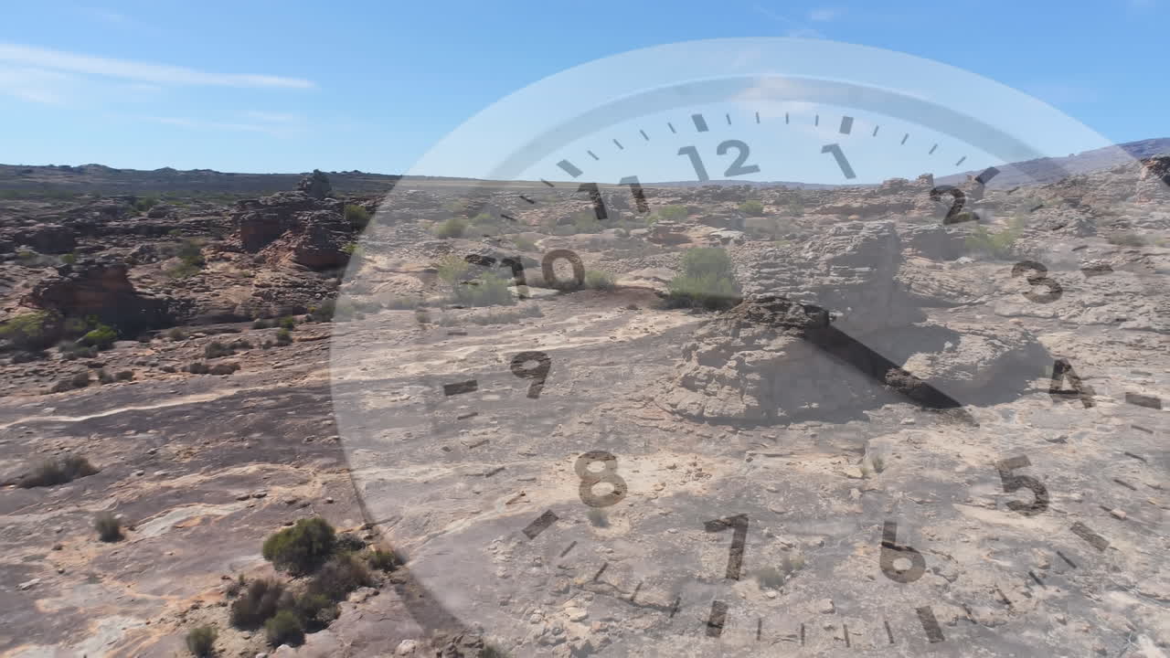 дикий пейзаж с часами