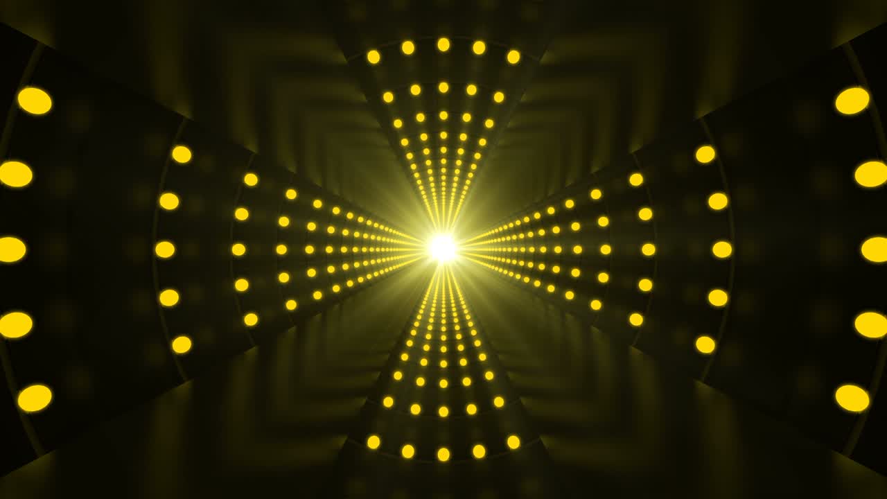 Technological Looped Abstract Background Hallway Tunnel