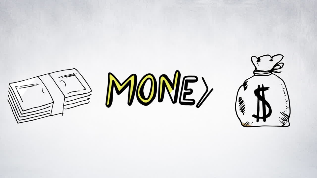 돈 일러스트레이션과 글자