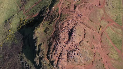 tourists walking on top of an extinct volcano | arthur's seat, edinburgh, scotland | shot in 4k at 30 fps