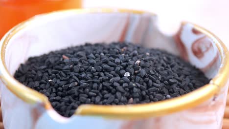 black seeds (nigella sativa) in a bowl