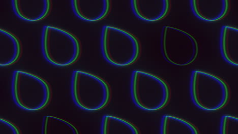 Dynamic swirling lines abstract blue and green pattern on black background