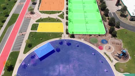 gráfico en movimiento muestra un parque público dividido