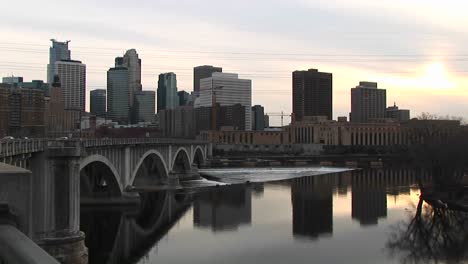 medium shot of minneapolis skyline