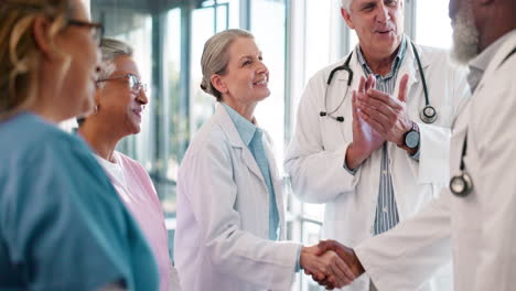 Handshake,-congratulations-and-healthcare