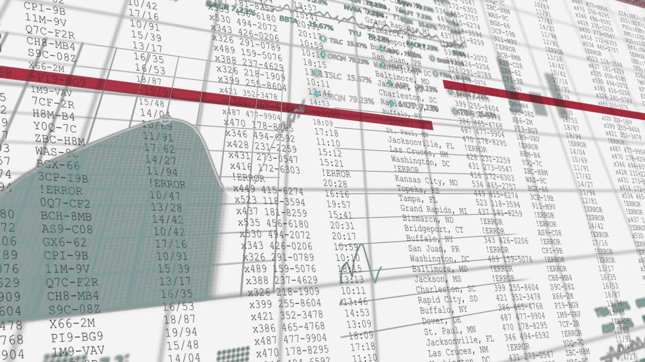 ⁇ 색 배경 위의 데이터 처리 애니메이션