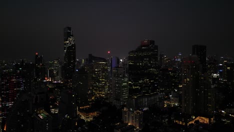 impressive and awe-inspiring bangkok skyline at night, with stunning drone footage of its towering high-rise buildings