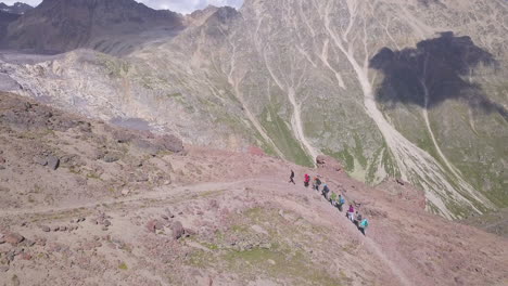 hikers on a mountain trail