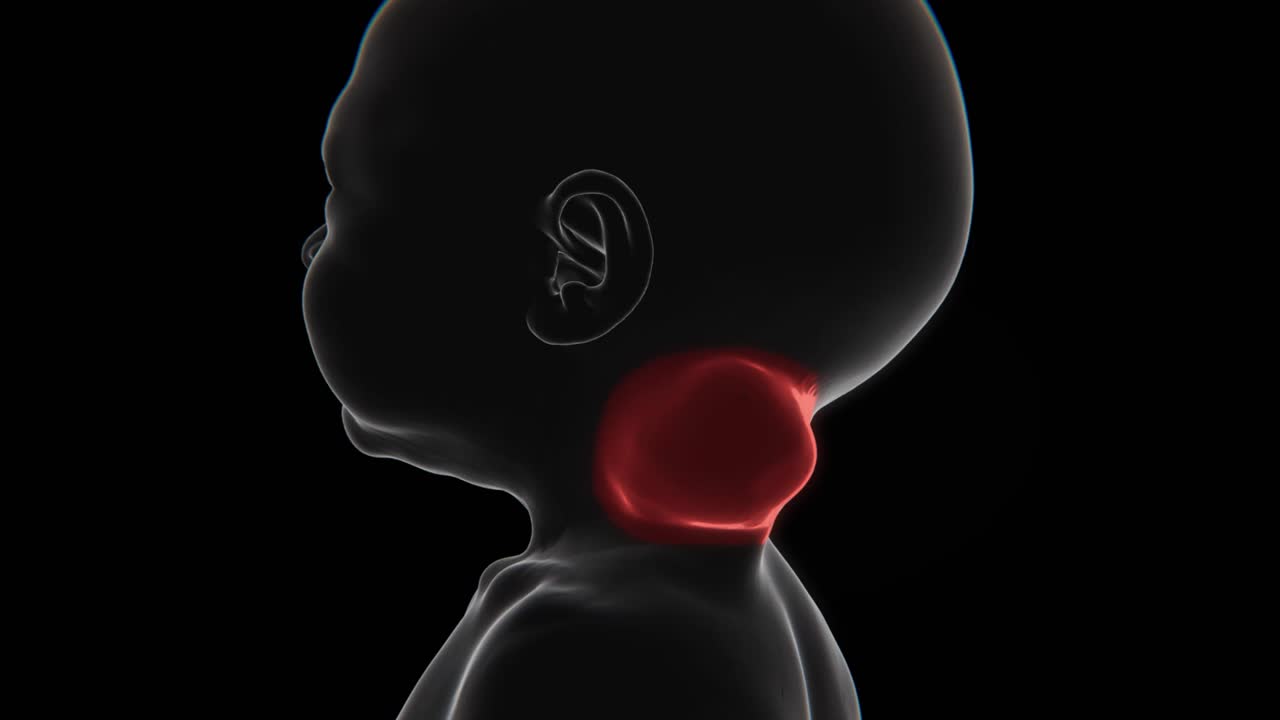 Video a raggi X di igroma cistico in neonato | Video di igroma cistico a raggi X | Video di indicazione di igroma cistico in formato HD.