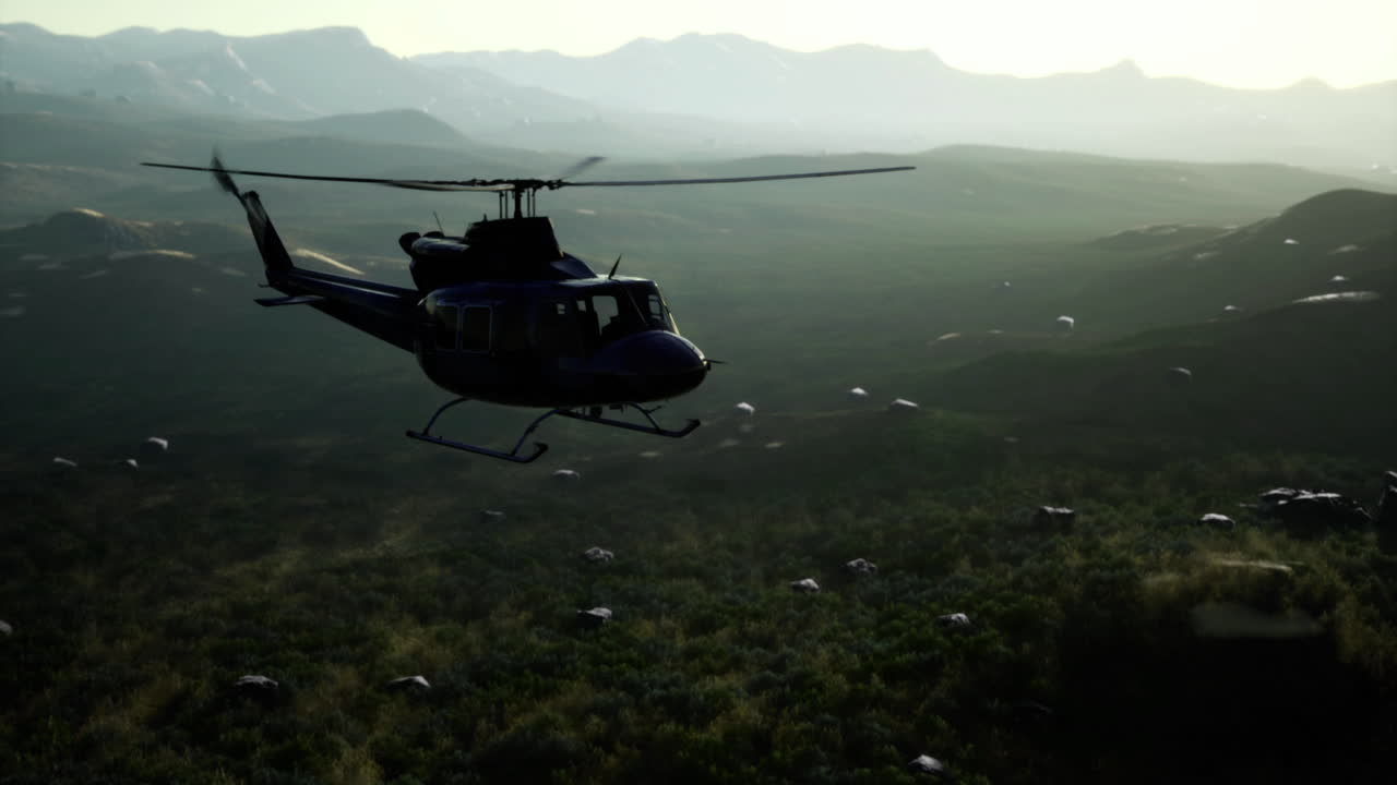 Flight above a picturesque landscape revealing majestic mountains and valleys