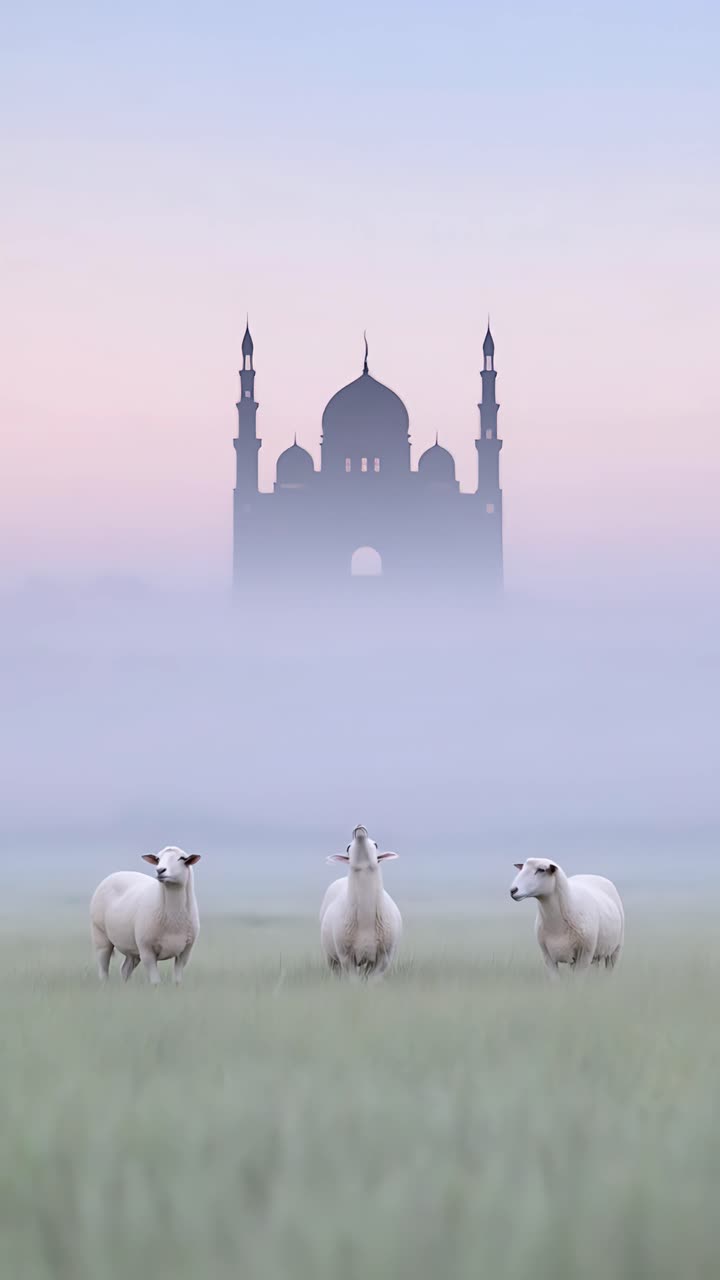 Eid al-Adha Moschea Sfondo islamico 4K