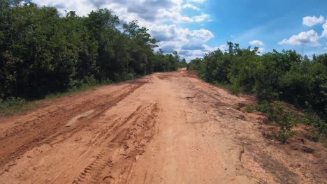 Hyperlapse-of-Driving-Down-a-Country-Road-on-a-Sunny-Day-After-the-Rain