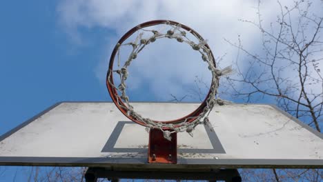 the basketball ring with the net on it